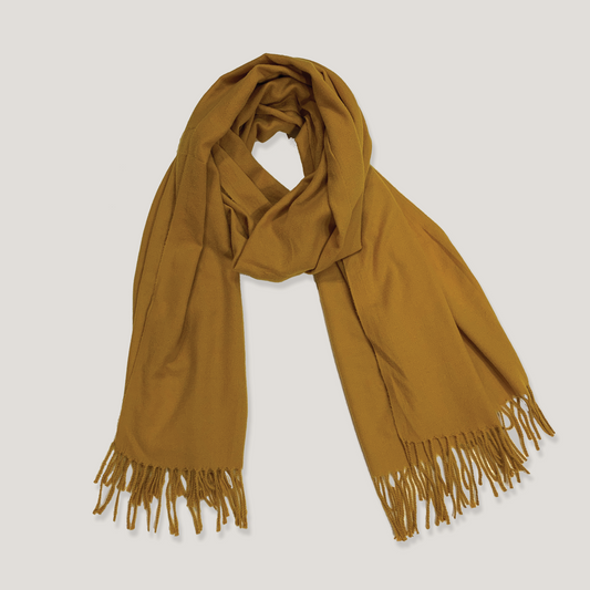 Pashmina tipo cashmere ocre