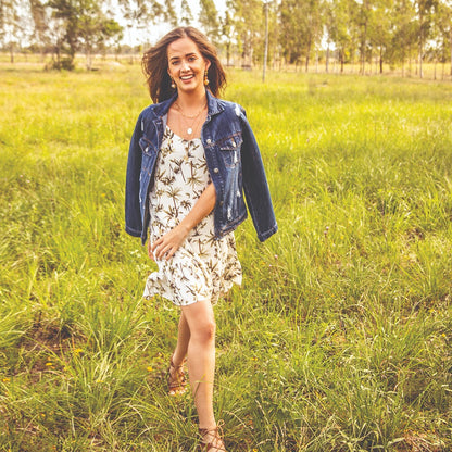 Campera de jeans azul