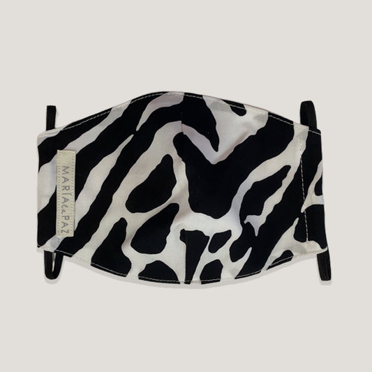 Tapabocas animal print negro